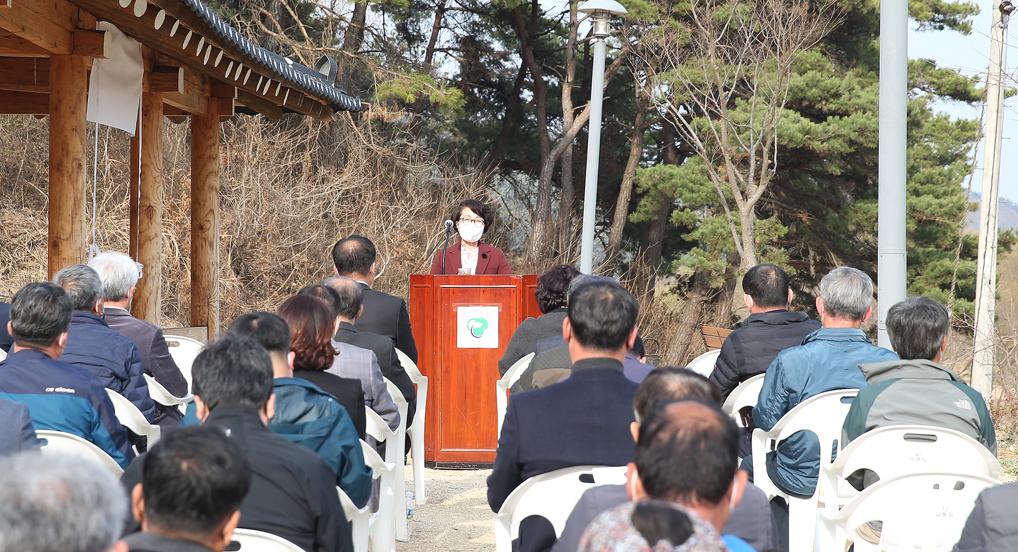 나산면 강변쉼터 현판식(2022.3.24.) 1