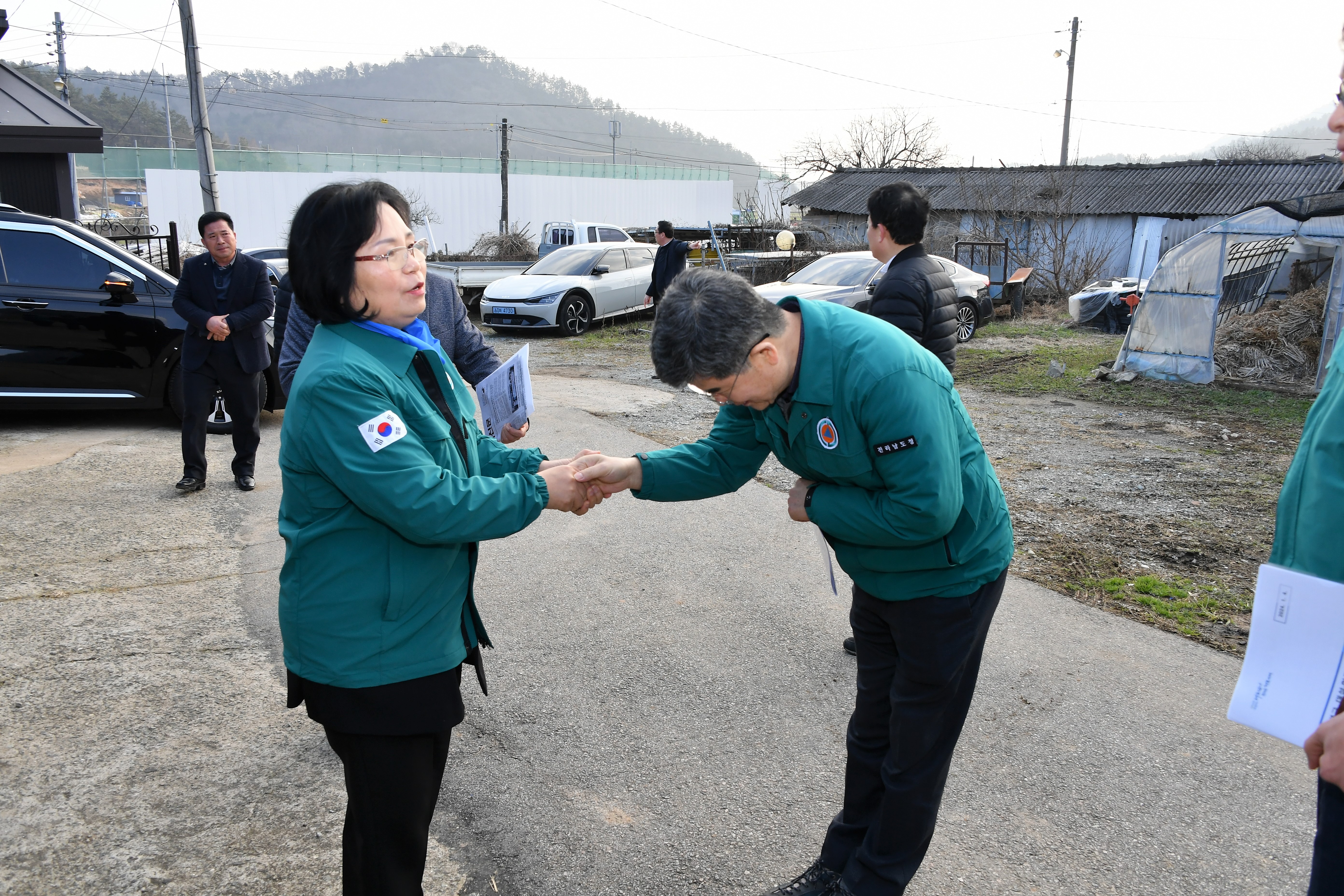 김영록 전남도지사 함평군 대설·한파 피해지역 현장방문(2024.1.4.) 2