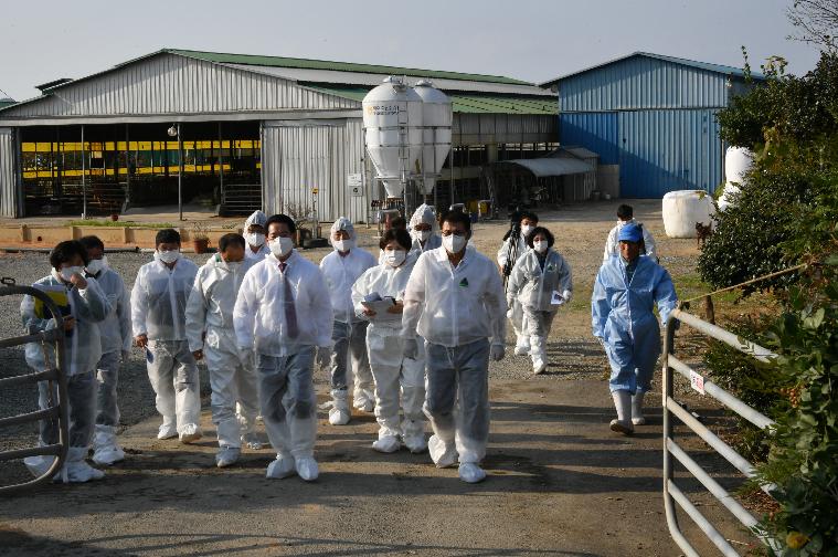 김영록 전남도지사 함평 럼피스킨병 방역대책 현장점검(2023.11.1.) 9